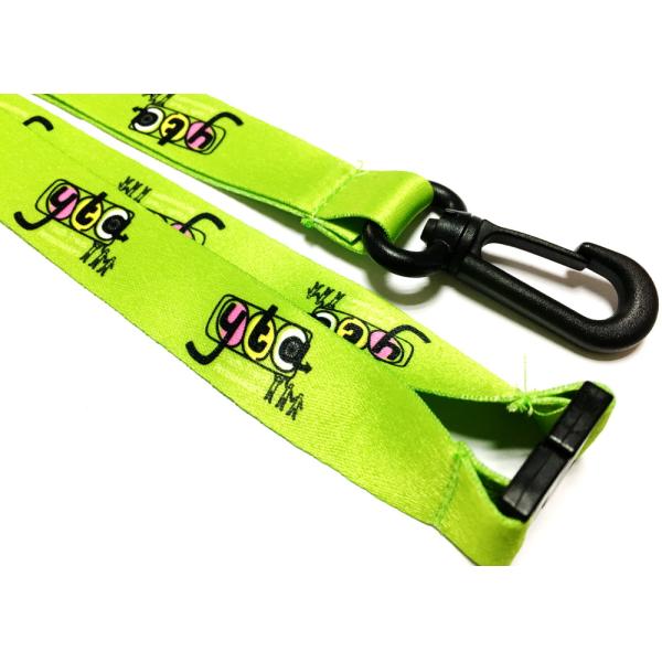CMYK Mixed Colors Woven Polyester Lanyard Full Sides For Party Event Decorated