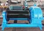 Large capacity building construction winch to lift construction materials