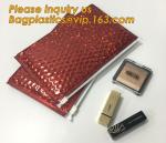 Factory Shiny Rose Gold Silver Cosmetic Zipper Bubble Bag Pink Bubble Bag With
