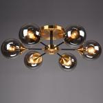 Modern Parlor LED Chandelier Smoke grey/Clear Glass Dining Room Bedroom Pendant