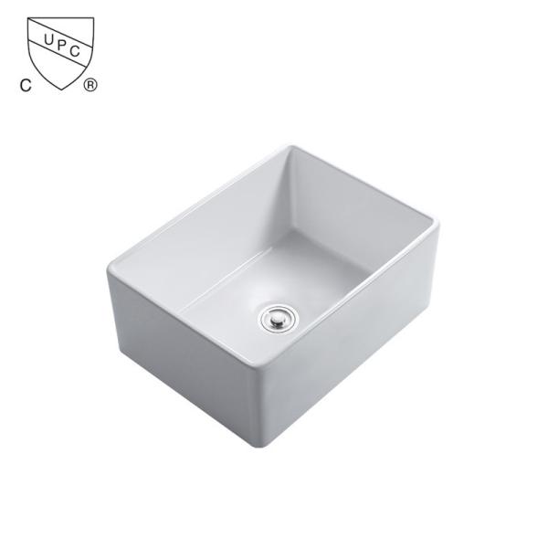 24 In Undermount Single-Bowl Farmhouse Kitchen Sink With Tall Apron White