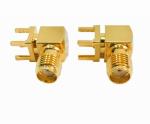 Rf Coaxial Connector PCB Panel Edge Mount Sma Female jack right angle Coaxial
