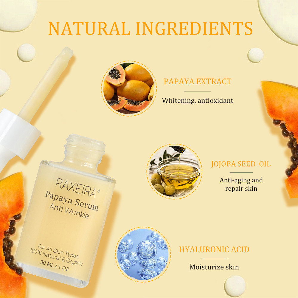 Papaya Organic Face Serum With Anti Wrinkle Acid Moisturizes
