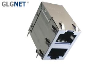 Wholesale IEEE 802.3u Dual Port Rj45 Connector Stacked Magnetic RJ45 Connector from china suppliers