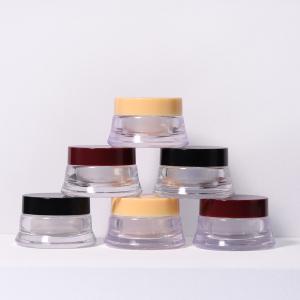 Wholesale PS Base Material 10g Mini Travel Size Plastic Cosmetic Cream Pot Jar with Colored Lid for Eye Face Jar Collar Material PS from china suppliers