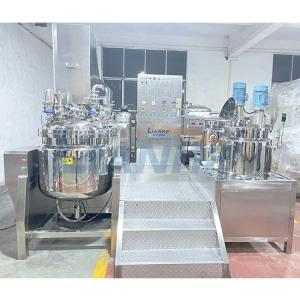 Wholesale Cosmetic Cream High Shear Emulsifier Mixer 200L Steam Heating PLC Control from china suppliers