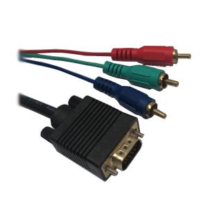 Wholesale gold plated VGA to 3RCA AV Audio Video M/M Cable, vga 3rca cable from china suppliers