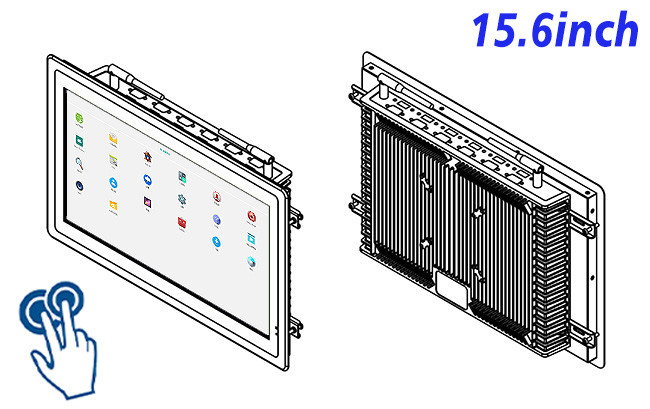15.6-Inch Compact Android Touch Display for Factory Dashboards and Digital Signage