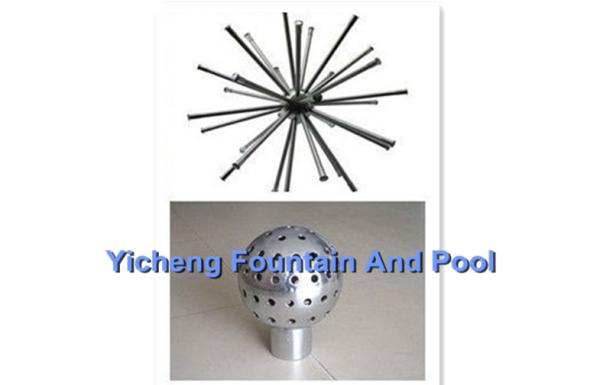 Fully SS304 Casting Dandelion / Crystal Ball Water Fountain Nozzles For Garden