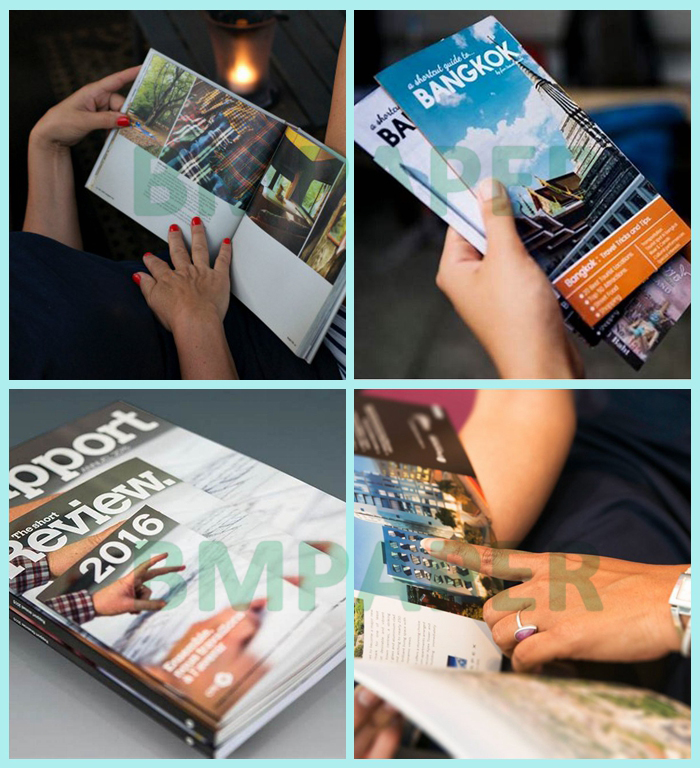 300gsm C2S Gloss Text Cover Board For Calendar 64 x 90cm Smooth Surface