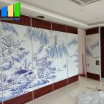 Restaurant Sliding Sound Proof Partitions Leather Painting Finish Partition Wall