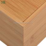 Non-folding Rack Multifunctional Bamboo Facial Cube Tissue Box for Bathroom or