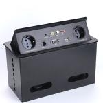 Media Connector Tabletop Flip Up Outlet Furniture Power Data Socket Aluminum