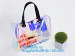 tote pvc stadium ladies bags handbag, bucket bags pvc transparent bags women