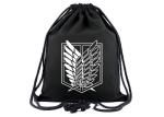 Custom Printed Canvas Shopping Bags , Boys Girls Drawstring Sports Backpack