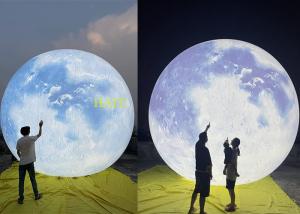 Wholesale Inflatable Blue Moon Planet With Light For Planetariums Museums Or Parties from china suppliers