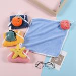 25*25cm Multi Color Coral Velvet Hand Wipes for Soft Absorbent Kitchen Hanging