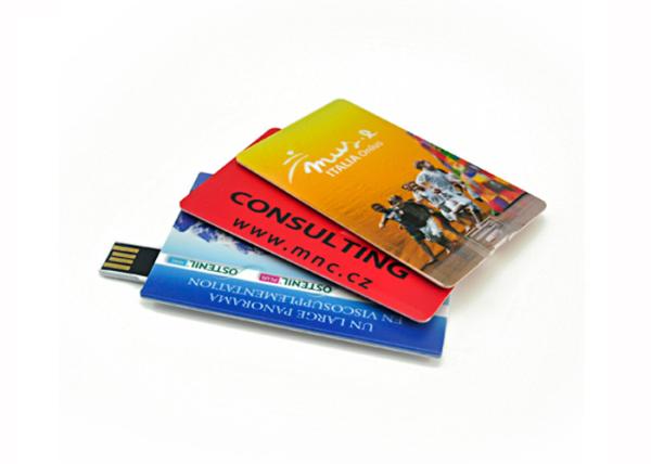 4GB Business Card Pendrive with Custom Brand Print and Push-Out Waterproof