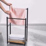Removable Standing Household Bathroom Metal FOLDABLE Compact Free Standing Towel