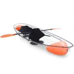 Relaxing Small Sea Kayak , Clear Plastic Canoe With Transparent Seat / Paddle