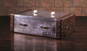 Wholesale classical style antique aluminium coffee table with drawers from china suppliers
