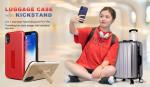 Luggage Case with Kickstand PC TPU Back Cover Color Blue For Samsung S9 Plus