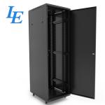 Black 42u Server Rack Cabinet Lockable Server Cabinet Cold Rolled Steel Material
