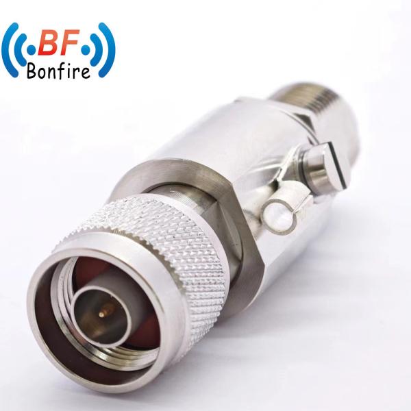 Customized Red N Female Coax Cable Connector Surge Arrester for 698-3800MHz