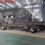 Mobile Wheel Type 10-100tph Diesel Engine Portable Stone Jaw Crushing Station