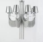 Modern silver Black Tassel chandelier lighting living room luxury chandelier(WH