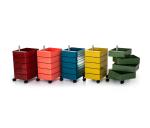 Small Hot Pot Restaurant Movable Side Cabinet Colorful With Multi Layer