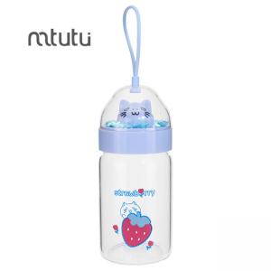 China 250ml Ink Printing Mtutu Branded Glass Water Bottles on sale
