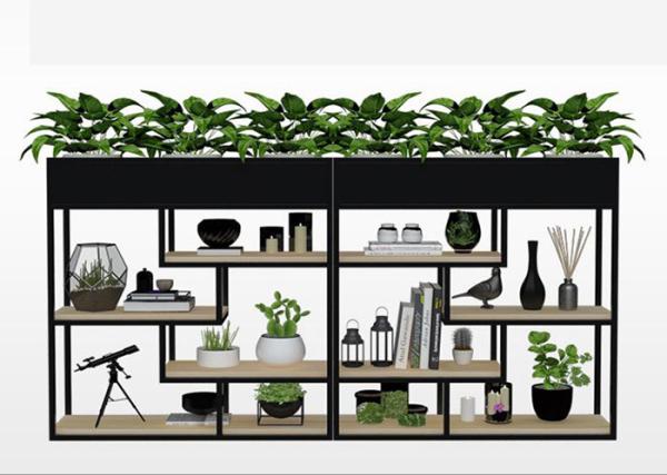 Delicate Balcony Flower Pot Shelf , Plants Metal Garden Shelves Multi Functional