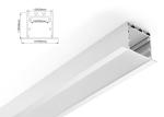 50mm Recessed Lights LED Linear lighting Aluminum Profile Diffused Cover