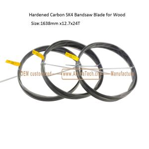 Wholesale High Carbon SK4 Bandsaw Blades for Wood Working (Black Hardened) Size:1638mmx12.7x24T from china suppliers