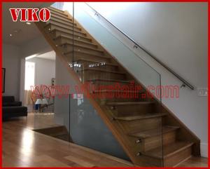 Wholesale Solid Wood Staircase VK97S Beech Handrail Tread Beech ,Railing tempered glass, Handrail b eech Stringer,carbon from china suppliers