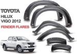 Upgrade Black Wide Wheel Arches Fender Flares for TOYOTA HILUX 2012 - 2014 Vigo