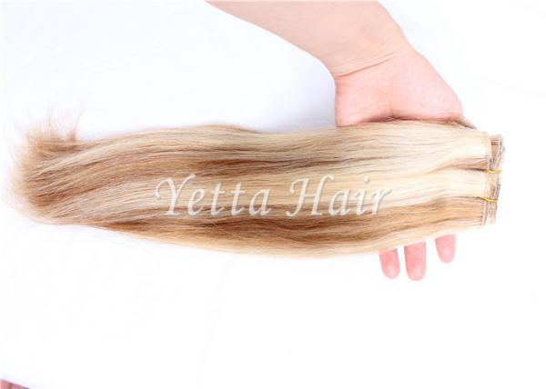 Quality 20 Inch White Blonde Russian Remy Hair Extensions No Permed No Matting for sale