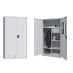 Thick 1.0mm H1850mm Two Doors Metal Wardrobe Closets For Bedroom