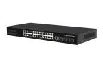 28 Port 10/100/1000Mbps Managed Ethernet CCTV POE Switch Support PoE Af/At With