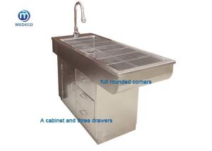 Wholesale Two Water Outlets Veterinary Operating Table Stainless Steel Disposal Table from china suppliers