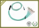 MTP MPO TO LC Fiber Optic Patch Cord , Multimode Fibre Patch Leads