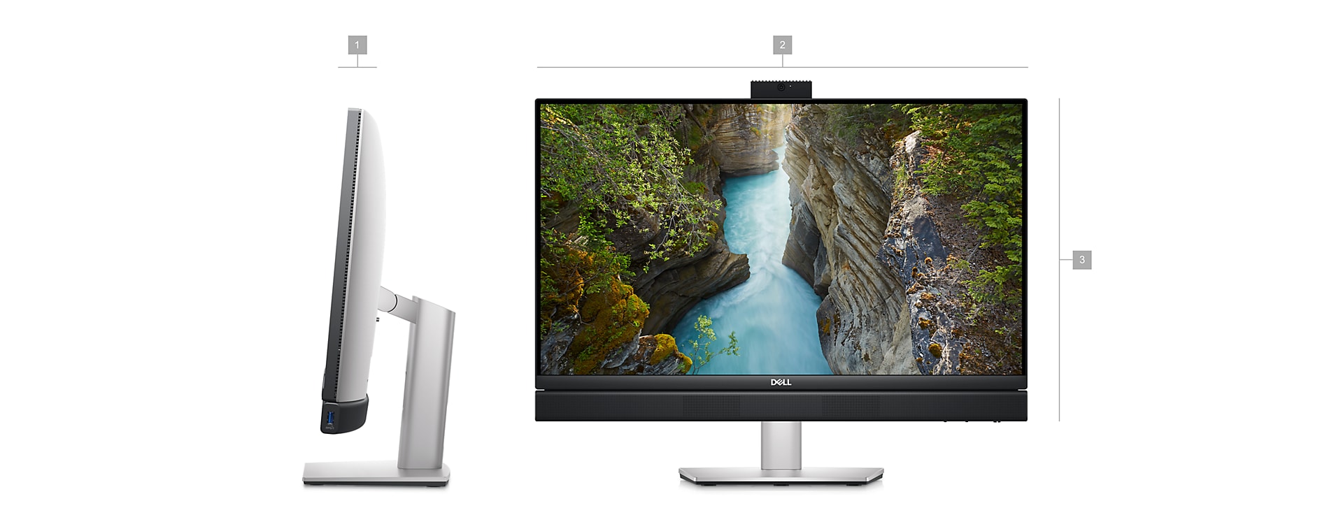 All-in-one Dell Optiplex 7410 i3-13100T 8G 256G 23.8 inch Desktop for Country Markets