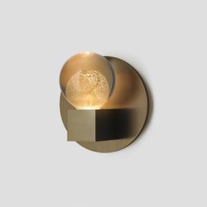Wholesale Modern Nordic Art Round Bubble Crystal LED Oro Wall Indoor Sconce H5&quot; x D2.38&quot; from china suppliers