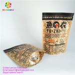 Custom printed kraft paper bag zipper lock bag for 105g gourmet salted egg fish