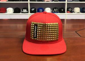 Wholesale Rivet Chain Personalized Child Snapback Hats Flat Brim 85% Acrylic + 15% Wool from china suppliers