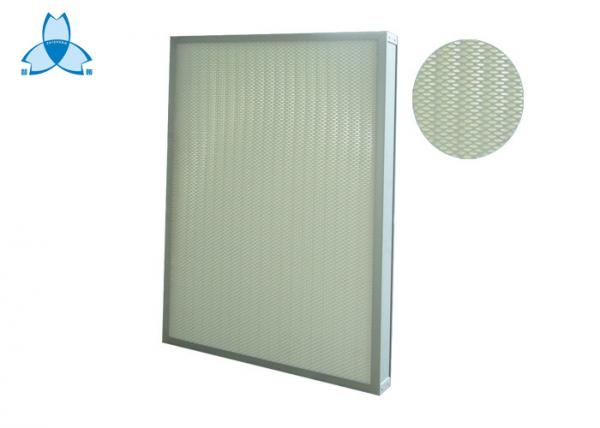 Quality Anodized Aluminum Frame Mini Pleat HEPA Filter For Clean Room / HVAC Applications for sale