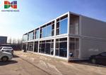Water Proofing Living Container House , Glass Curtain Homes Made From Containers