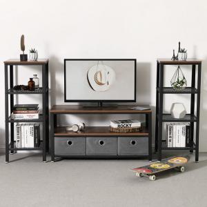 Wholesale Small TV Stand with Fabric Drawer, Rustic Industrial Television Stand for Sale, LTV40BX from china suppliers