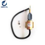 Excavator Fuel Stop Solenoid Shutoff Solenoid 12V Diesel Fuel Solenoid Valve